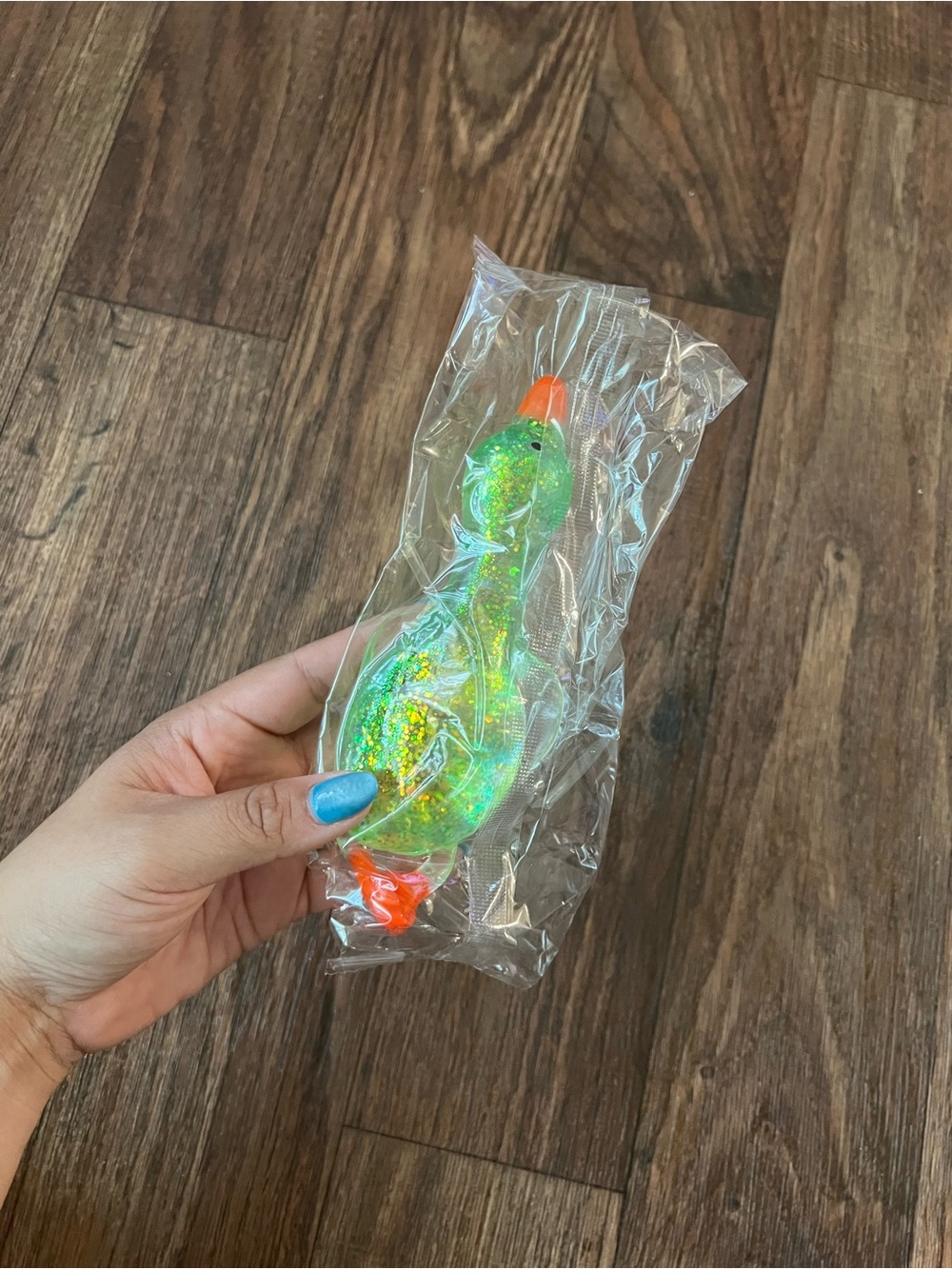 🦆💚 Green Glitter Duck Sensory Squishy